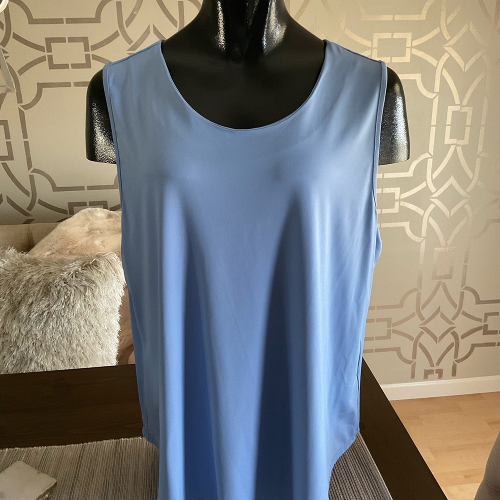 Anthony’s Resort Wear Blue Sleeveless Top Size XL